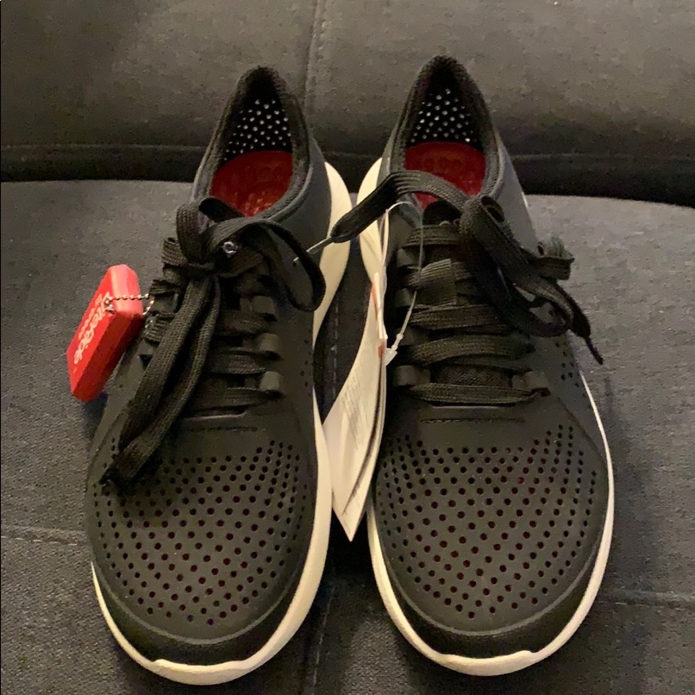 Never worn!  crocs waterproof sneakers